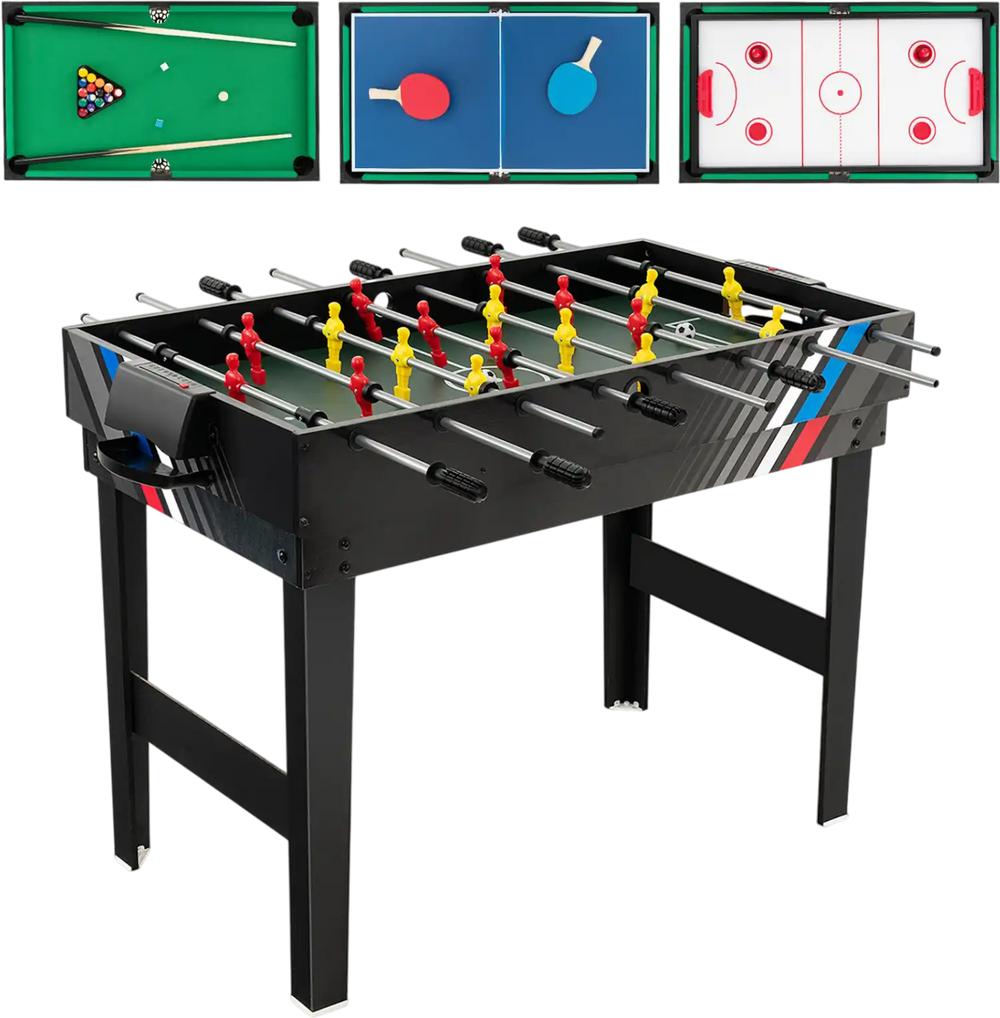 4-in-1 Multi Game Table with Pool Billiards