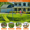 4-in-1 heavy-duty metal playset with slide and basketball hoop, perfect for backyard fun and kids aged 3 to 12 years.