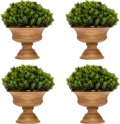 Costway 4 Pack Artificial Boxwood Topiary Trees 31465972 New