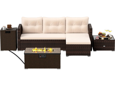 Costway 4-Pc Outdoor Patio Furniture Set w/ 32