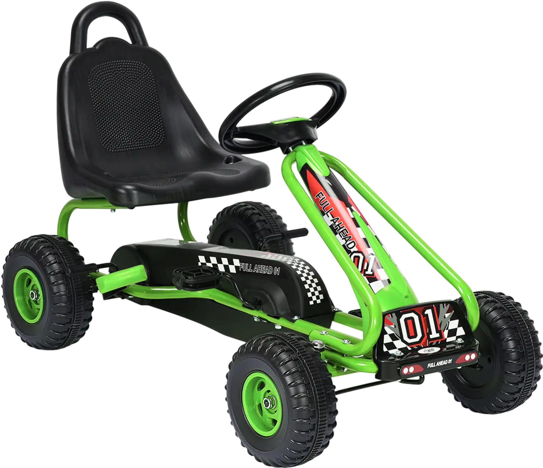 Costway 4 Wheel Pedal Powered Ride On Car Adjustable Seat 83096425 New