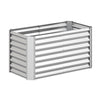 Galvanized metal planter box with corrugated panels, 4 x 2 x 2 FT, ideal for growing vegetables and flowers in your.