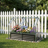 4 x 2 x 3 Feet Small Galvanized Raised Garden Bed with Greenhouse Cover-Black - Gallery View 1 of 10