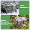 4 x 2 x 3 FT Small Galvanized Raised Garden Bed with Greenhouse Cover - Gallery View 5 of 10