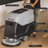 Self Propelled Walk Behind Floor Scrubber Machine 20" Brush, 31.5" Squeegee