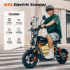 DX5 Electric Scooter hero image (feature callouts)