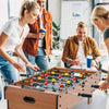 Foosball table from the 4-in-1 Combo Game Table Set, featuring colorful players for fun family and friends gatherings.