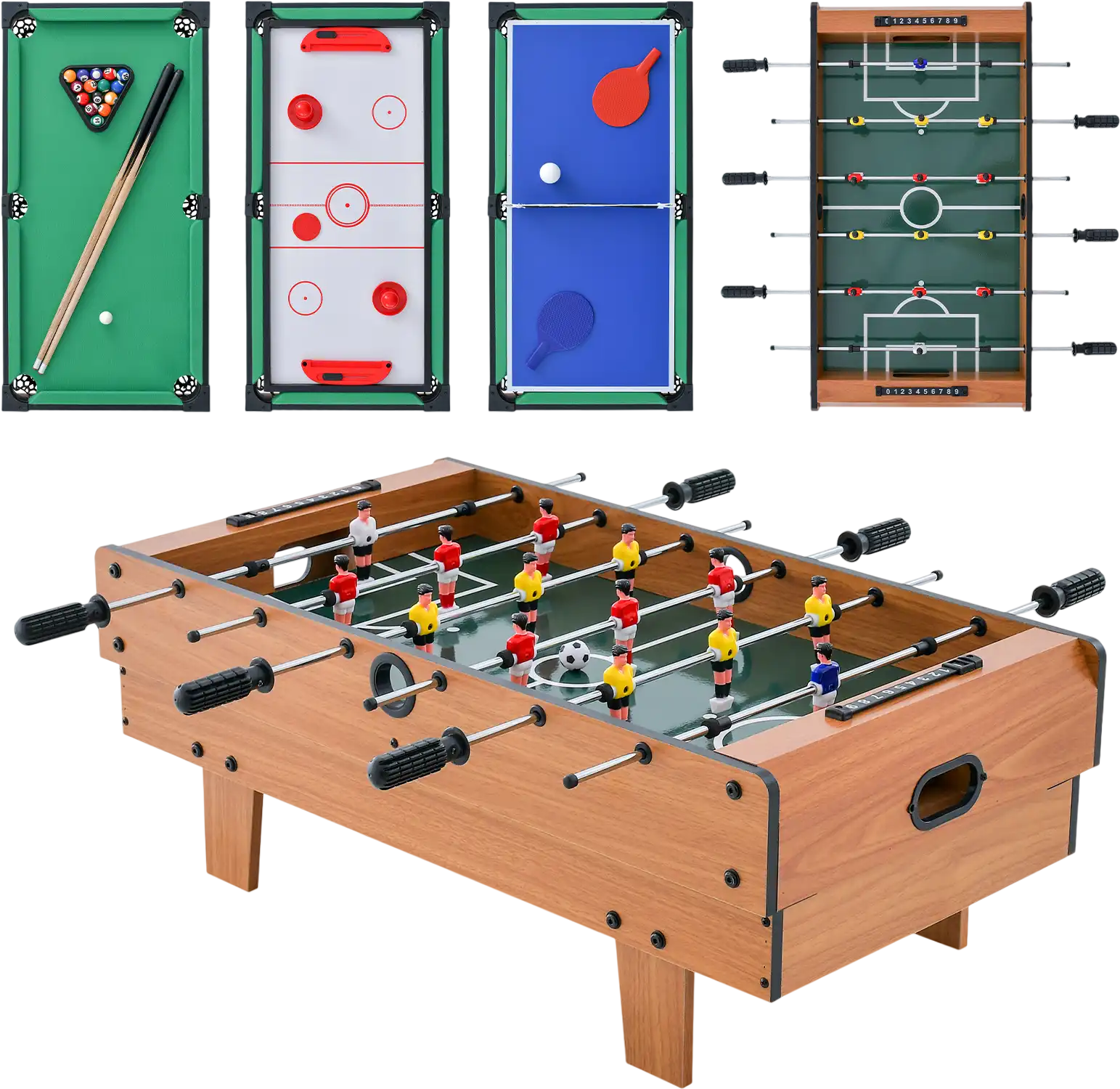Costway 4-in-1 Combo Game Table Foosball Billiards Hockey 38915260 New