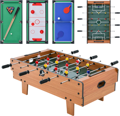Costway 4-in-1 Combo Game Table Foosball Billiards Hockey 38915260 New