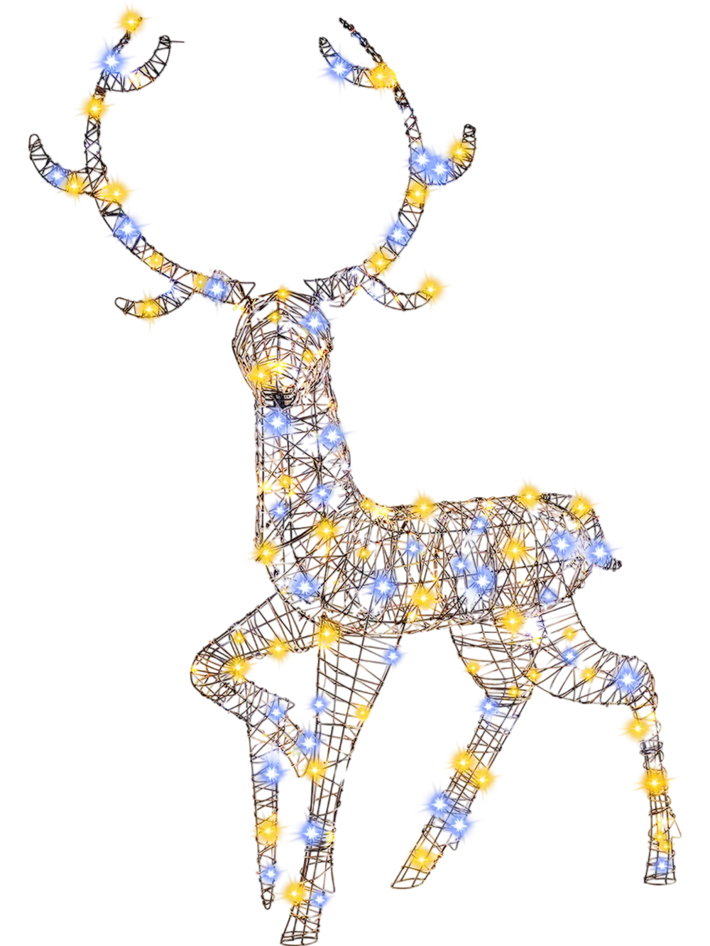 4.6 Feet Pre-Lit Christmas Reindeer with 170 Cold and Warm LED Lights