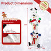 Stacked snowmen Christmas decoration, 5.6 feet tall, with 150 LED lights for indoor and outdoor holiday cheer.