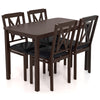 Stylish dining chairs with padded PU leather seats and ergonomic backrests, designed for comfort and elegance in dining.