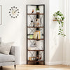 5-Tier Freestanding Corner Shelf 63 Inch Tall Storage Rack-Rustic Brown - Gallery View 1 of 10
