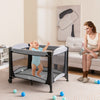 5-in-1 Portable Baby Playard with Cradle and Storage Basket-Black - Gallery View 1 of 12