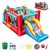 5-in-1 Ice Cream inflatable bounce house with slide, ball pit, and games for kids' outdoor fun and exercise.