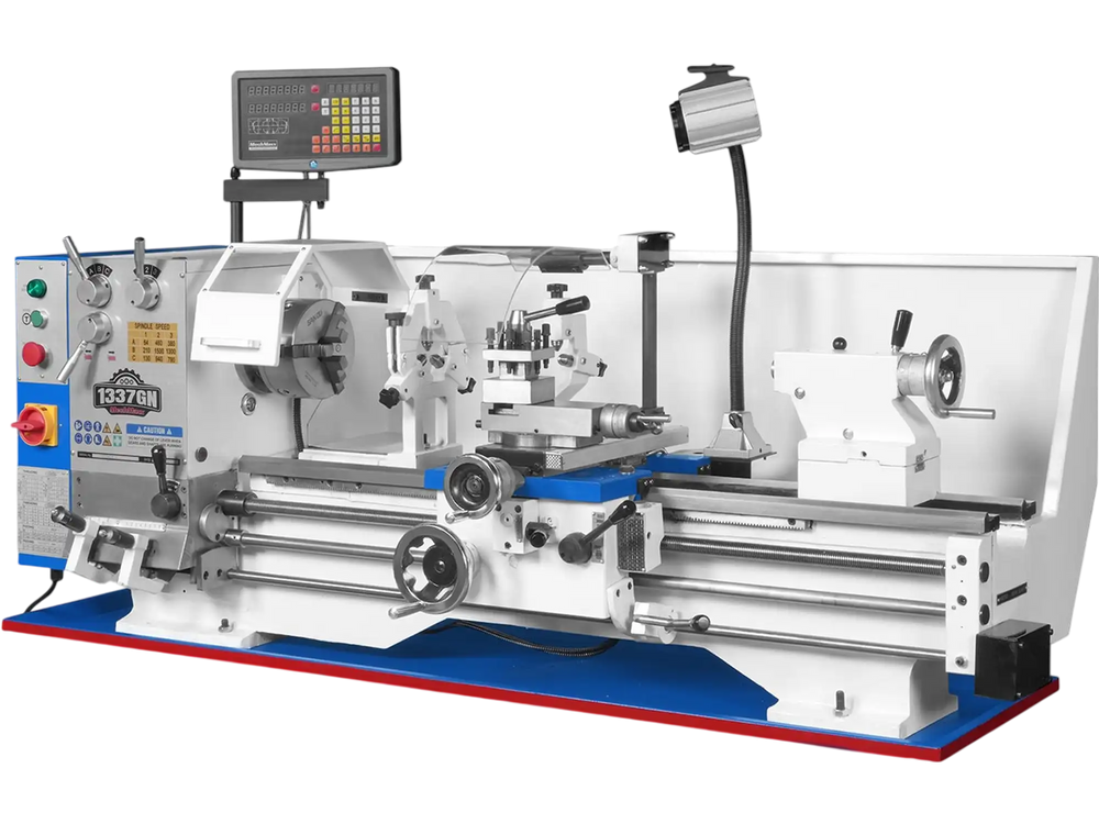 Full Norton Gear Box 13" x 37" Industrial Heavy Duty Bench Metal Lathe  1.5HP/1100W Metal Working Lathe High Precision 64-1500 RPM Variable Speed 1337GN
