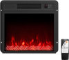 Electric fireplace insert with remote control, 5000 BTU output, 9 flame colors, and 5 brightness levels for cozy ambiance.