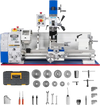 2 HP 11'' x 30'' Combination Lathe Milling Drilling Machine Brushless Motor, 1.5'' Spindle Bore, 0-2000 RPM Variable Speed, High Precision Benchtop Lathe for Metalworking – Without Stand 1130VC