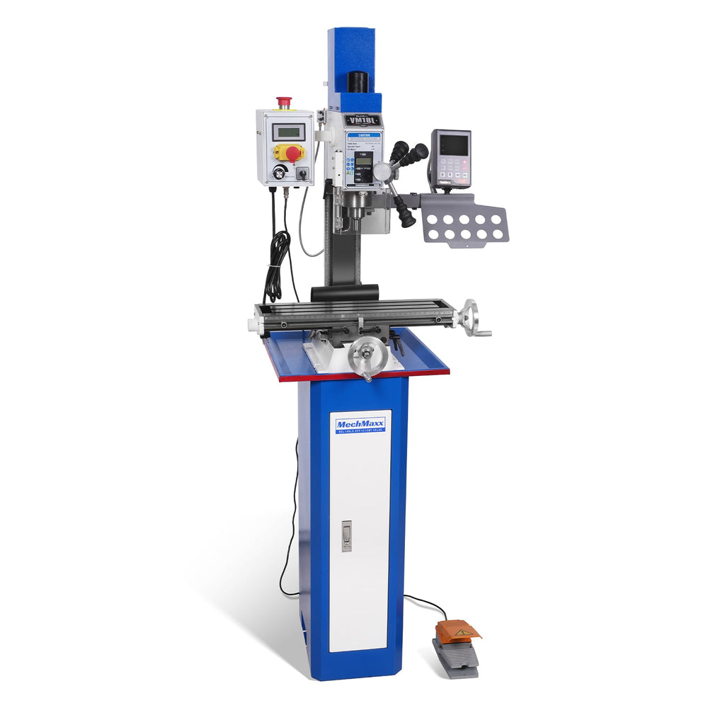 6"x20'' Benchtop Mill Drill Machine with DRO Brushless Motor, Variable Speed, R8 Spindle, 1 HP, 110V, Compact Milling Drilling Tool for Garage Shop, DIY Metalworking without Stand VM18LD