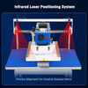 16x24 Inch Commercial Pneumatic Dual Platen Heat Press - Infrared Positioning Auto Lift Sublimation Transfer Machine with Full Touch LCD Screen  (110V 2.2HP)