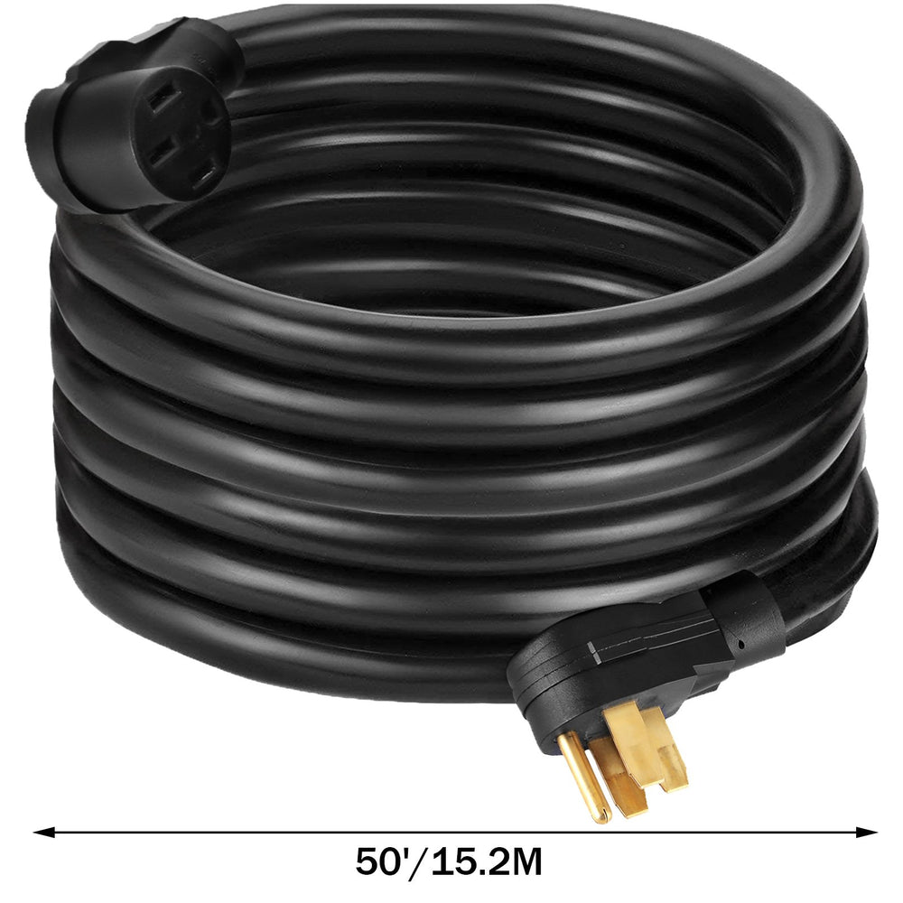 Vevor RV Extension Power Cord 50' 40A AWG 8 Cable with N14-50P/N14-50R Plug New