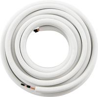 50 Feet Mini Split Line Set with 1/4 Inch and 3/8 Inch O.D. Copper Pipes Tubing