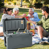 50 QT Rotomolded Cooler Insulated Portable Ice Chest with Integrated Cup Holders-Gray - Gallery View 1 of 9