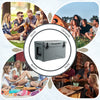 50 QT gray rotomolded cooler with integrated cup holders, ideal for camping, picnics, and beach outings.