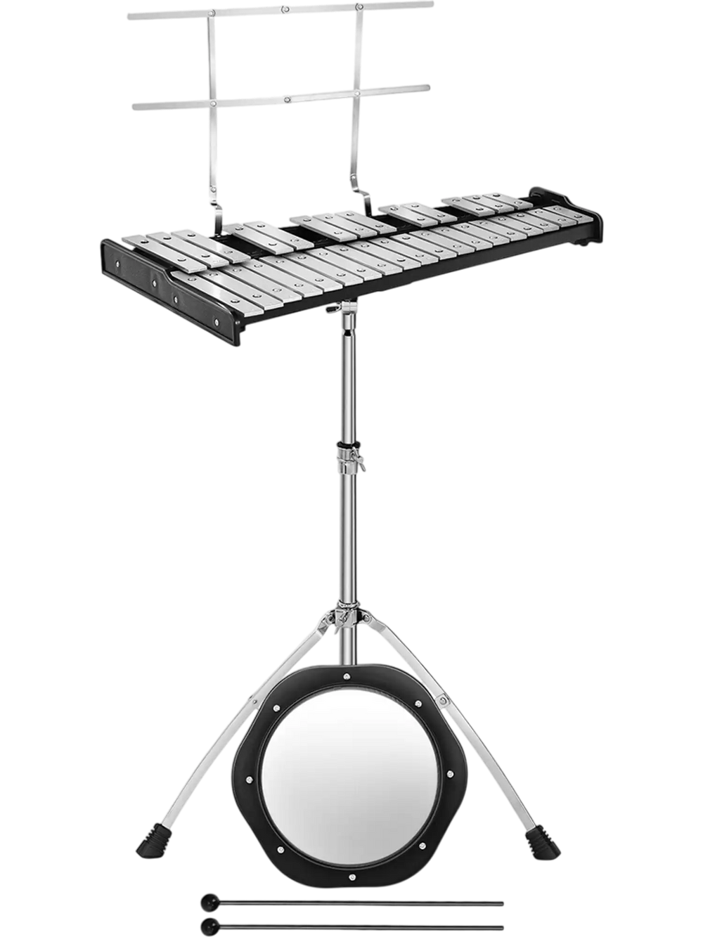 32 Note Glockenspiel Xylophone Percussion Bell Kit with Adjustable Stand