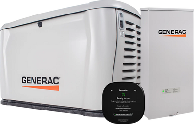 Generac 7329 28kW Standby Generator Propane Natural Gas 1 Phase 240V w/ 200A Automatic Transfer Switch New