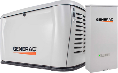 Generac 7328 26kW Standby Generator Propane Natural Gas Air-Cooled 1 Phase 240V w/ 200A Automatic Transfer Switch New