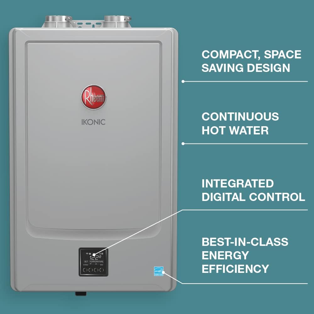 Rheem IKONIC RTGH-SR11I 11.2 GPM Indoor Tankless Gas Water Heater w/ R –  FactoryPure