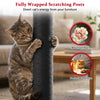 Multi-level cat tree with spider toy, plush fabric, and fully wrapped scratching posts for playful and cozy cat.