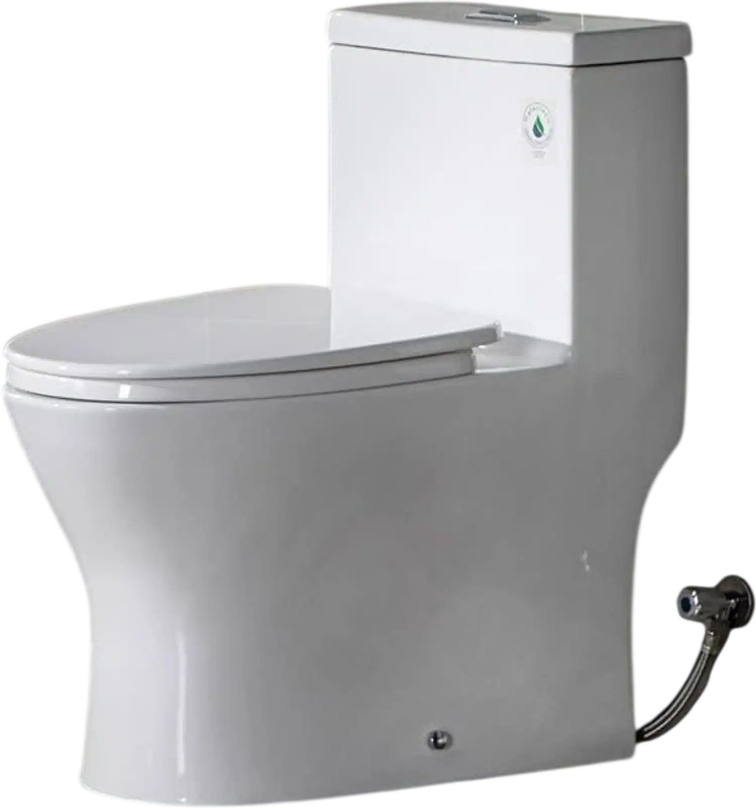 WOODBRIDGE T-0032 Toilet Elongated One Piece Dual Flush 1.0/1.6 GPF Soft Close Seat Chrome New