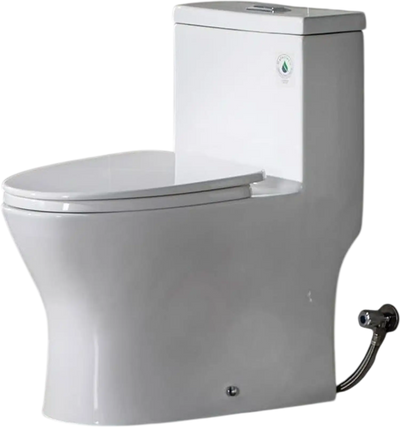 WOODBRIDGE T-0032 Toilet Elongated One Piece Dual Flush 1.0/1.6 GPF Soft Close Seat Chrome New