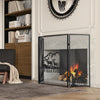 52 x 31 Inch Fireplace Screen-Black - Gallery View 1 of 9