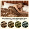 Soft plush fuzzy luxury faux raccoon fur blanket, double-sided design, perfect for beds and sofas, offers superior.