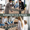 54-inch foosball table with 26 players, suitable for 2 or 4 people, featuring premium MDF and adjustable leg levelers.