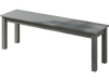 Gray 55" HDPE outdoor bench featuring a sleek design and rustic charm, perfect for backyard gatherings and outdoor.