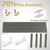 55" HDPE outdoor bench components with 304 stainless steel screws, designed for easy assembly and weatherproof.