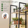 55.5-inch tall plant stand with 16 colors LED strip lights, sturdy metal frame, and 10-tier design for versatile use.