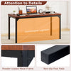 55-inch conference table with a sturdy powder-coated metal frame and comfortable legroom, ideal for office or dining.