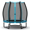 55-inch blue trampoline for kids with safety enclosure net and robust galvanized steel frame, ideal for indoor and.