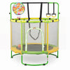55" Trampoline for Kids with Adjustable Gymnastics Bar and Basketball Hoop for 3+-Yellow - Gallery View 1 of 1