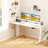 55" x 28" natural tabletop for standing desk frame, featuring dual cable holes and a smooth surface for efficient.