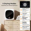 Portable clothes dryer with stainless steel tub, featuring 5 drying modes for efficient and versatile clothing care.