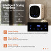 Portable 800W clothes dryer with LED touch panel, smart settings, and 1.5 cu.ft capacity for efficient laundry drying.