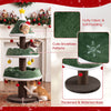 Multi-level 56.5-inch cat tower in festive green features a cozy xmas tree design with soft padding and scratching posts.