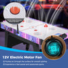 56-inch air hockey table featuring a powerful 12V motor fan for smooth gliding and an LED digital scoreboard.
