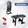 56-inch air hockey table dimensions with LED scoreboard, designed for small spaces and easy storage.